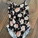 American Eagle Outfitters Tops | American Eagle Floral Bodysuit | Color: Black | Size: M