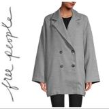 Free People Jackets & Coats | Free People Hannah Slouchy Double Breasted Blazer Coat In Washed Black Small | Color: Gray | Size: S