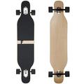 FunTomia Longboard with 2 Flex Levels Skateboard Drop Through Cruiser Complete Board Mach1 Speed Ball Bearing T-Tool