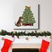 The Holiday Aisle® Christmas Des - Bone Tree-Premium Gallery Wrapped Canvas - Ready To Hang Canvas, in Black/Blue/Green | 10 H x 10 W in | Wayfair