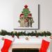 The Holiday Aisle® Christmas Des - Dog Trio Christmas Tree-Premium Gallery Wrapped Canvas - Ready To Hang Canvas, in Black/Blue/Green | Wayfair