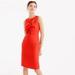 J. Crew Dresses | J. Crew Red Irish Linen Drape Knot Sheath Dress | Color: Orange/Red | Size: 4