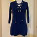 Michael Kors Sweaters | Michael Kors True Navy Lace Up V Neck Tunic | Color: Blue | Size: Xs