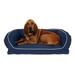 Classic Canvas Bolster Lounger Dog Bed, 48" L X 36" W X 14.5" H, Blue, Large/X-Large