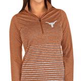 Women's Antigua Texas Orange/Heathered Orange Longhorns Pace Half-Zip Pullover Jacket