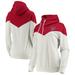 Women's Gameday Couture White/Crimson Alabama Crimson Tide Old School Arrow Blocked Cowl Neck Tri-Blend Pullover Hoodie