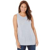 Plus Size Women's Cashmiracle™ Shell by Catherines in Heather Grey (Size 5X)