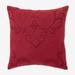 Amelia 16" Square Pillow by BrylaneHome in Berry