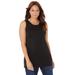 Plus Size Women's Cashmiracle™ Shell by Catherines in Black (Size 4X)