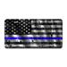 SignMission America Grunge Flag In The Wind Blue Aluminum Plate Frame Aluminum in Black/Gray | 12 H x 6 W x 0.1 D in | Wayfair A-LP-03-13