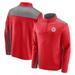 Men's Fanatics Branded Red/Gray LA Clippers Primary Logo Fleece Quarter-Zip Jacket