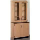 Stevens ID Systems Science 6 Compartment Accent Cabinet w/ Doors Wood in Brown | 84 H x 36 W x 23 D in | Wayfair 84204 K84 24-058-05