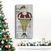 The Holiday Aisle® Jingle Santa Premium Gallery Wrapped Canvas - Ready To Hang Canvas, Solid Wood in Black/Green/Red | 16 H x 8 W x 1 D in | Wayfair