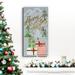 The Holiday Aisle® Stars & Snowflakes Collection B Premium Gallery Wrapped Canvas - Ready To Hang Canvas, in Gray/Green/Pink | Wayfair