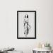 Everly Quinn V-Neck by Marmont Hill - Picture Frame Painting Paper in Black/White | 12 H x 8 W x 1.5 D in | Wayfair