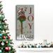 The Holiday Aisle® Joy Cardinals Premium Gallery Wrapped Canvas - Ready To Hang Metal in Gray/Green/Red | 40 H x 20 W x 1.5 D in | Wayfair