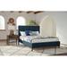 Corrigan Studio® Emberto Bed Wood & /Upholstered/Polyester in Blue/Brown | 48.5 H in | Wayfair D86A7FAE835C49CCBFB72E5DDE01F2B6