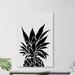 Bayou Breeze Black Pineapple by Diana Alcala - Wrapped Canvas Painting Metal in Black/Green/White | 60 H x 40 W x 1.5 D in | Wayfair