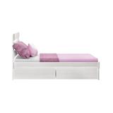 Viv + Rae™ Decimus 2 Drawer Solid Wood Platform Bed Wood in Gray/White | 41.5 H x 57 W x 78.25 D in | Wayfair F0ECC74936E04FD18BF7EB8F049B2807