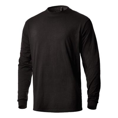 Tultex 291 Heavyweight Jersey Long Sleeve T-Shirt in Black size Large | Cotton