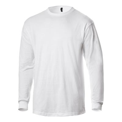 Tultex 291 Heavyweight Jersey Long Sleeve T-Shirt in White size XL | Cotton