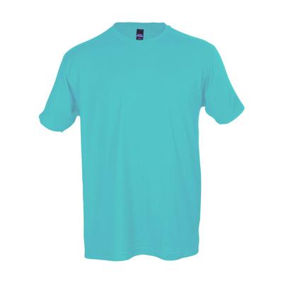 Tultex T202 Fine Jersey T-Shirt in Aqua size 3XL | Cotton 202