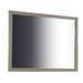 Wooden Clean Lines Framed Mirror with Rectangular Shape, Silver - 35 H x 1 W x 45 L Inches