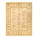 Overton Hand Knotted Wool Vintage Inspired Modern Contemporary Eclectic Ivory Area Rug - 8' 1" x 10' 0"