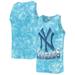 Men's '47 Blue New York Yankees Big Leaguer Tubular Tie-Dye Tank Top