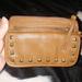 Urban Outfitters Bags | Brown Soft Faux Leather Studded Zip Wristlet Y2k Pu | Color: Brown/Gold | Size: Os