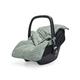 Jollein Fußsack Basic Knit Forest Green - Für Babyschale Kinderautositz Gruppe 0+ und Kinderwagen - Für 3-Punkt- und 5-Punkt-Gurt - Strickmuster und Fleece Futter - Grün