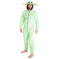 Star Wars Pyjamas for Men Women, Baby Yoda Mens Fleece Onesies, Halloween Costumes for Adults, The Mandalorian The Child Fluffy Pyjamas, Gifts for Men Women (Green, XL)