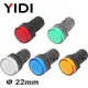 AD16-22 22mm en plastique indicateur lumière 12 V 24 V 220 V LED lampe pilote rouge vert bleu blanc