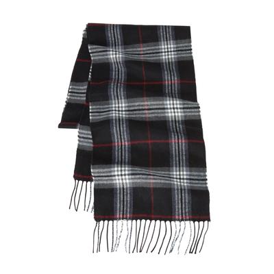 Men's Big & Tall Extra Long Scarf by KingSize in Black White Plaid (Size XL)