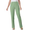 Plus Size Women's Elastic-Waist Soft Knit Pant by Woman Within in Sage (Size 22 WP)