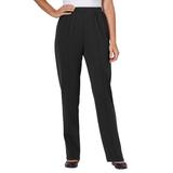 Plus Size Women's Elastic-Waist Soft Knit Pant by Woman Within in Black (Size 26 WP)