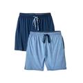 Men's Big & Tall Hanes® 2-Pack Jersey Shorts by Hanes in Denim Heather Bright Navy (Size 6XL)