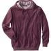 Men's Big & Tall Velour Long-Sleeve Pullover Hoodie by KingSize in Deep Burgundy (Size 6XL)