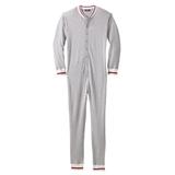 Men's Big & Tall Waffle Thermal Union Suit by KingSize in Heather Grey (Size L) Pajamas