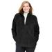 Plus Size Women's Fluffy Fleece Jacket by Woman Within in Black (Size 34/36)