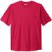 Men's Big & Tall Shrink-Less™ Lightweight Pocket Crewneck T-Shirt by KingSize in Red (Size XL)