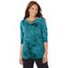 Plus Size Women's Starlight Top by Catherines in Emerald Green (Size 0X)