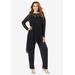 Plus Size Women's Lace Asymmetric Tunic & Pant Set by Roaman's in Black (Size 16 W) Formal Evening