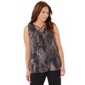 Plus Size Women's AnyWear Tank by Catherines in Grey Animal (Size 5X)