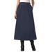 Plus Size Women's Velour A-Line Skirt by Woman Within in Navy (Size M)