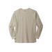 Men's Big & Tall Waffle-Knit Thermal Crewneck Tee by KingSize in Heather Oatmeal (Size 8XL) Long Underwear Top