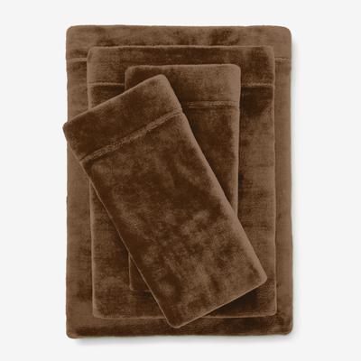 BH Studio 4-Pc. Microfleece Sheet Set by BH Studio in Chocolate (Size KING)