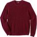 Men's Big & Tall Shaker Knit Crewneck Sweater by KingSize in Rich Burgundy Marl (Size 8XL)