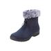 Wide Width Women's The Emeline Weather Boot by Comfortview in Navy (Size 8 1/2 W)