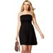 Plus Size Women's Jenna Bandeau Cover Up Dress by Swimsuits For All in Black (Size 14/16)